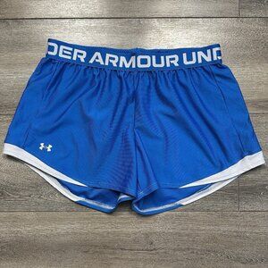 Under Armour Shorts Womens Running Blue Loose Sz M